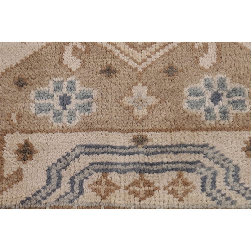 Ivory & Gray Khotan Oriental Area Rug Handmade Wool Carpet - 8'9"x 11'10"