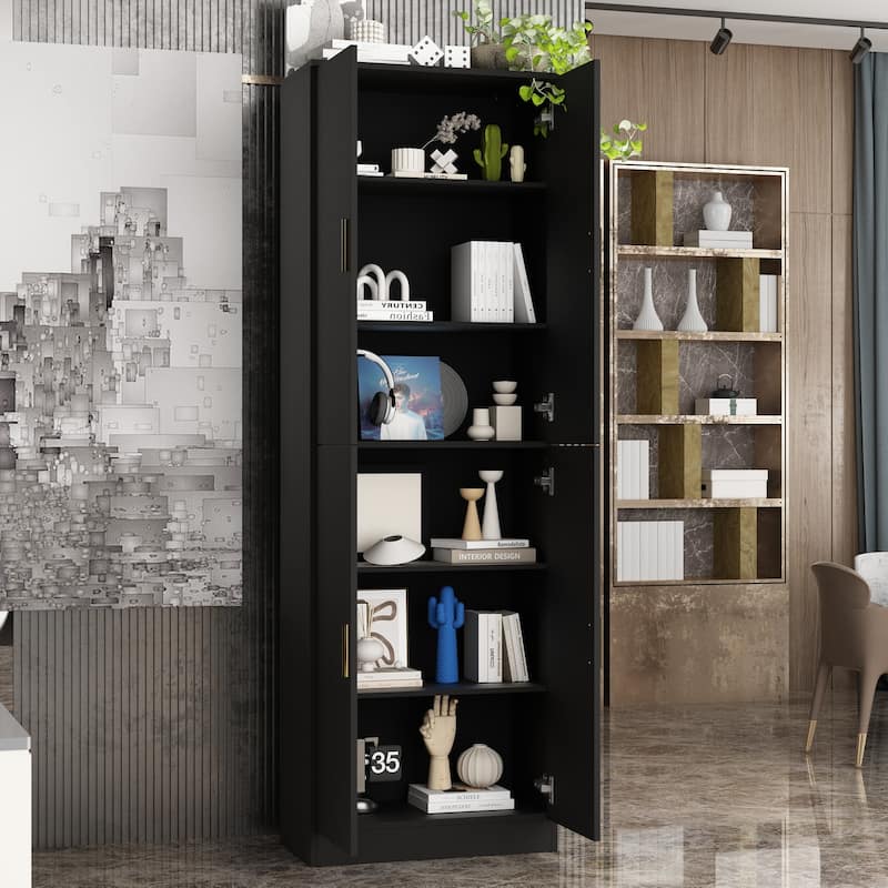 70.9"H Buffet Storage Cabinet Adjustable Shelf