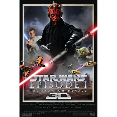 Star Wars Episode 1 Phantom Menace Art Poster - 24 x 36 Inch