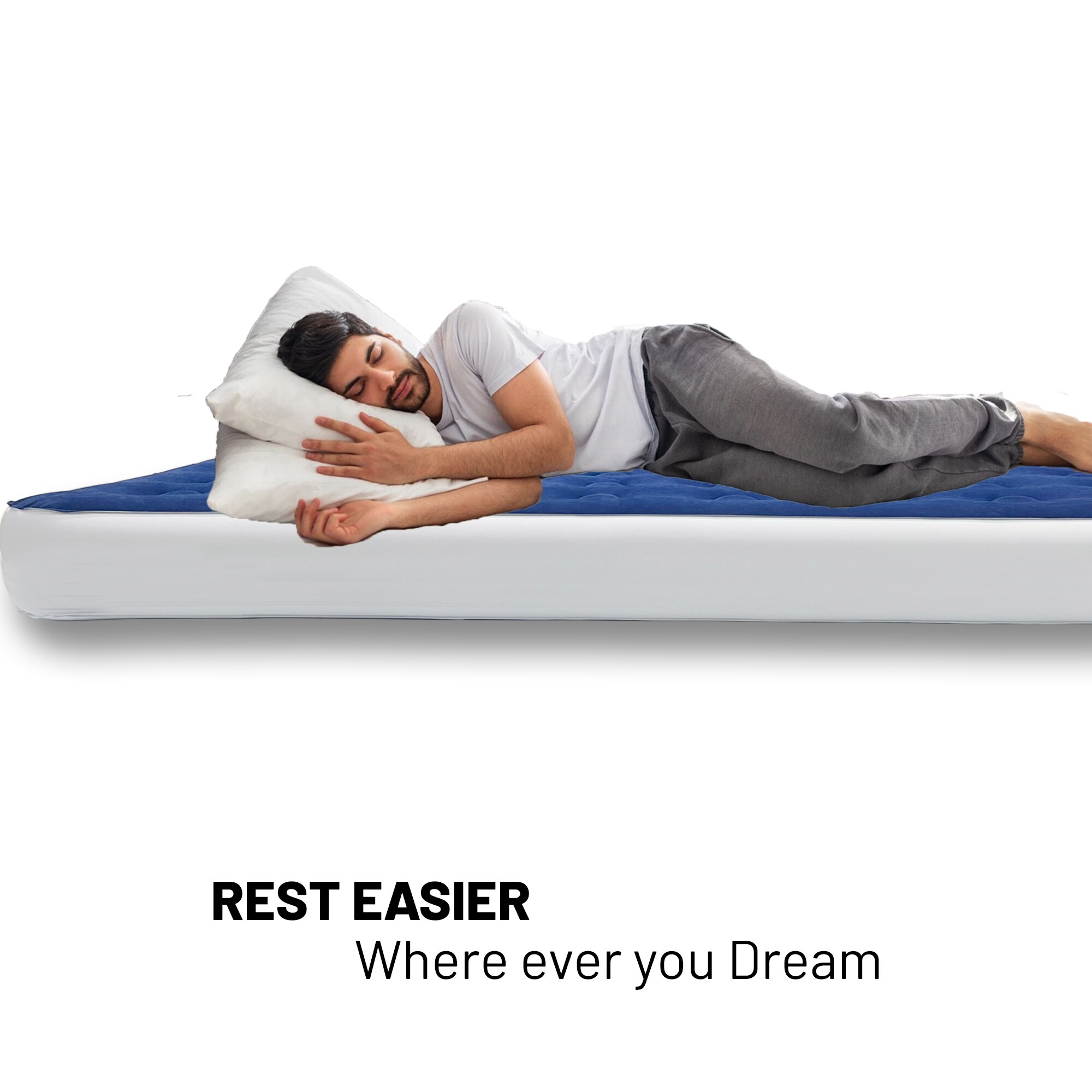8.5 Inch Durable Luxury Inflatable Air Mattress with Comfort Coil Technology and High Capacity Pump Home and Portable Travel Bed Bath Beyond 39172783