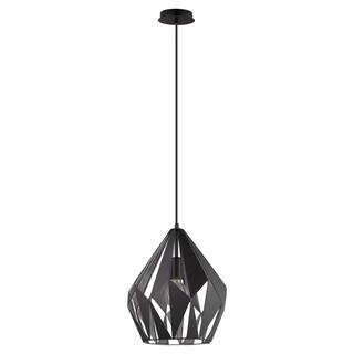 Eglo Carlton 1-light Black and Silver Pendant