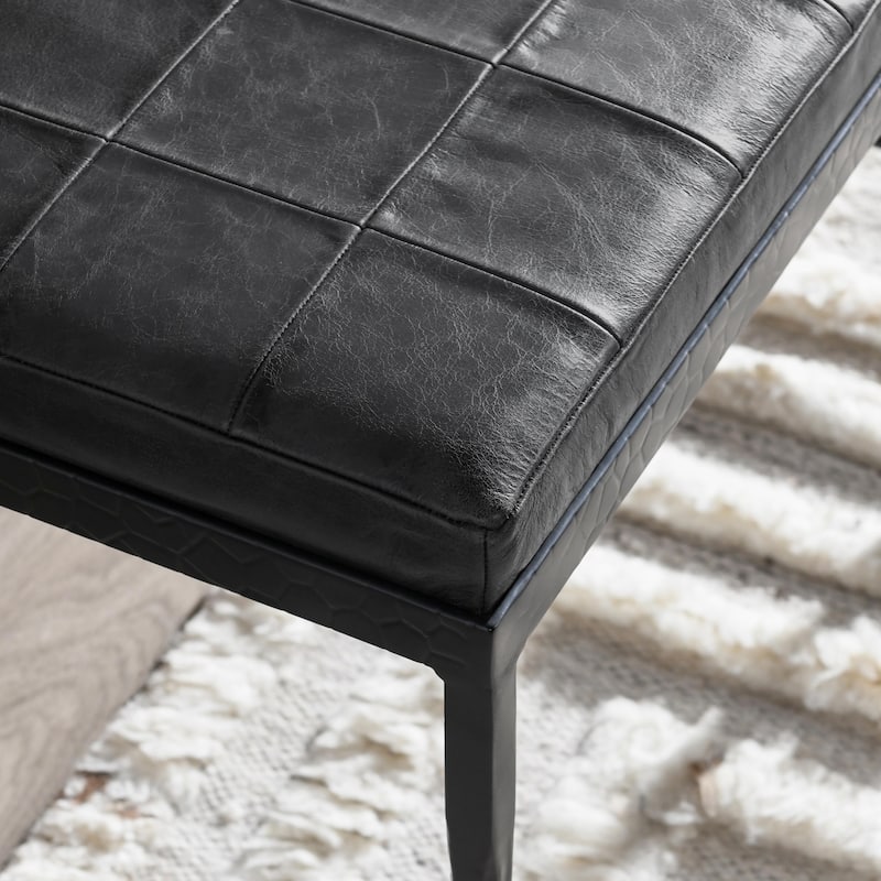 Classic Home Malo Leather 28" Bench