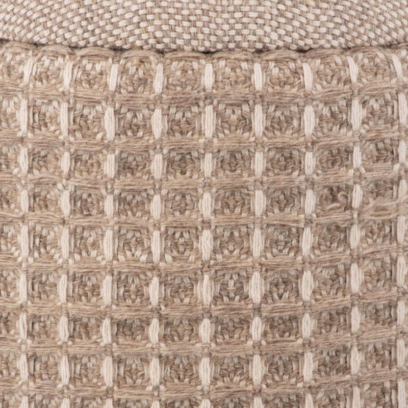 Handwoven Fabric Storage Ottoman