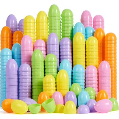 25Pcs Fillable Plastic Pastel Easter Eggs
