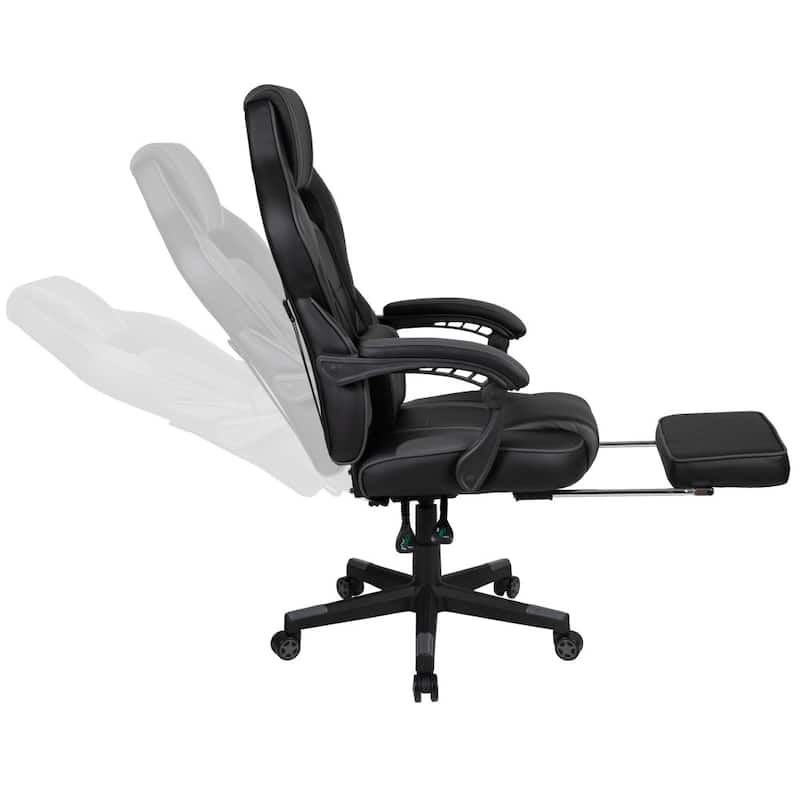 Gaming Desk Set - Cup/Headset Holder/Reclining & Footrest