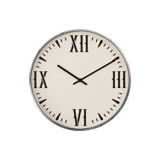 20 in with Solid-Color Dial White Wall Clock - 20 in - Bed Bath ...