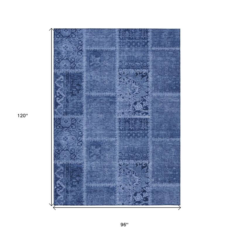 HomeRoots Patchwork Transitional Rectangle Outdoor Rug