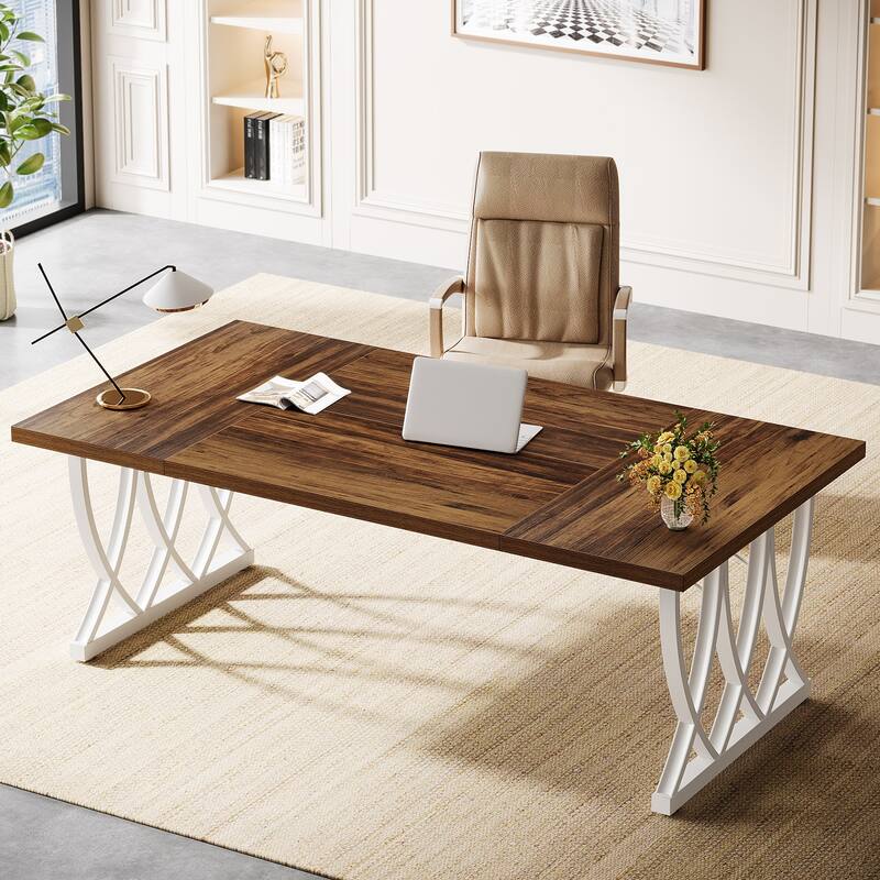 71'' Executive Computer Desk Writing Table for Home Office