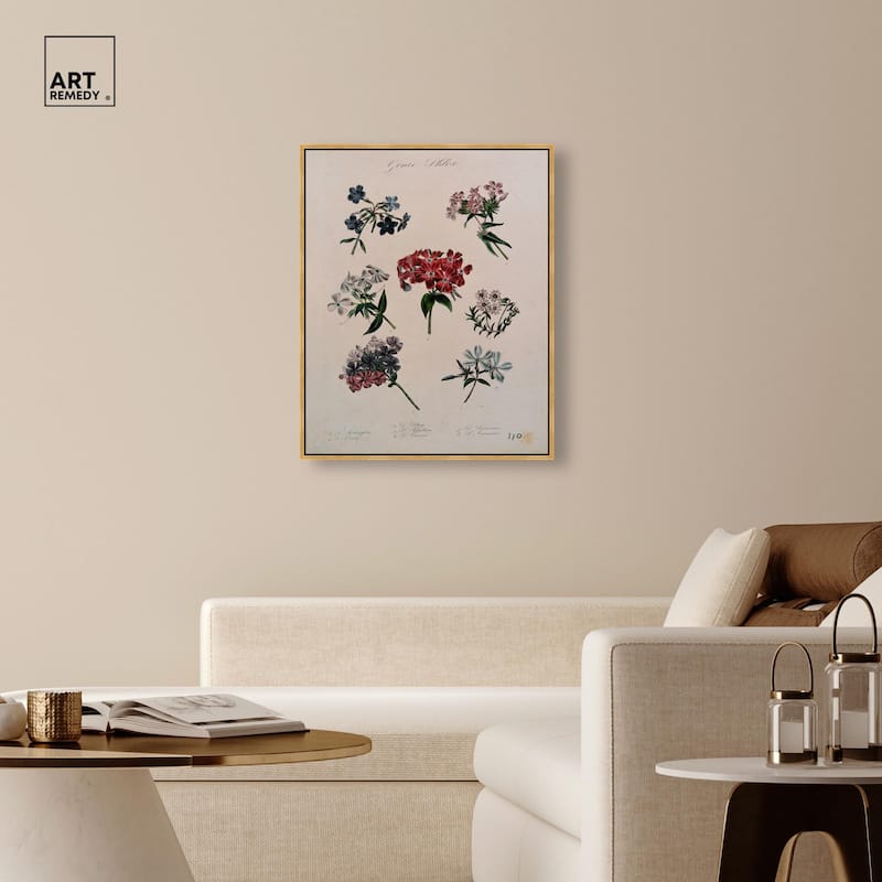 Seven Flowering Plants Canvas by Art Remedy