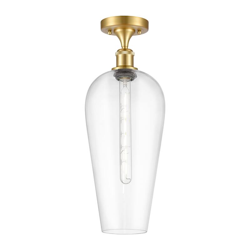 Innovations Lighting Endless Possibilities Ballston - Chelsea - 1 Light 8" Semi-Flush Mount - Clear/Satin Gold