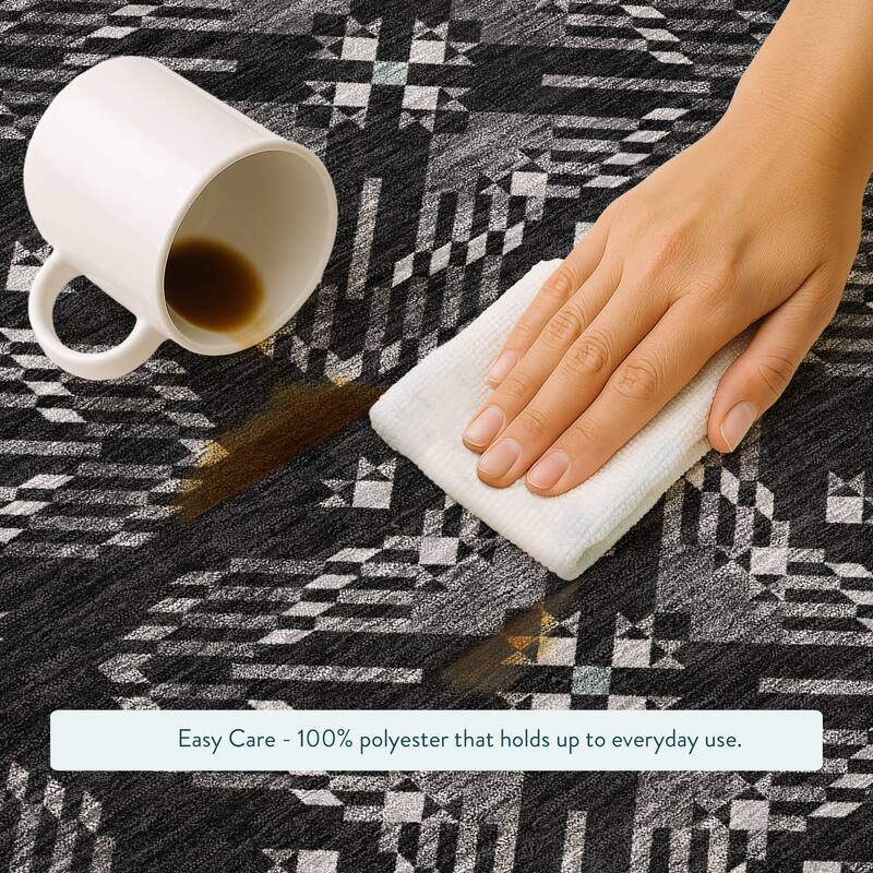 Machine Washable Indoor/ Outdoor Modern Frontenac Chantille Rug