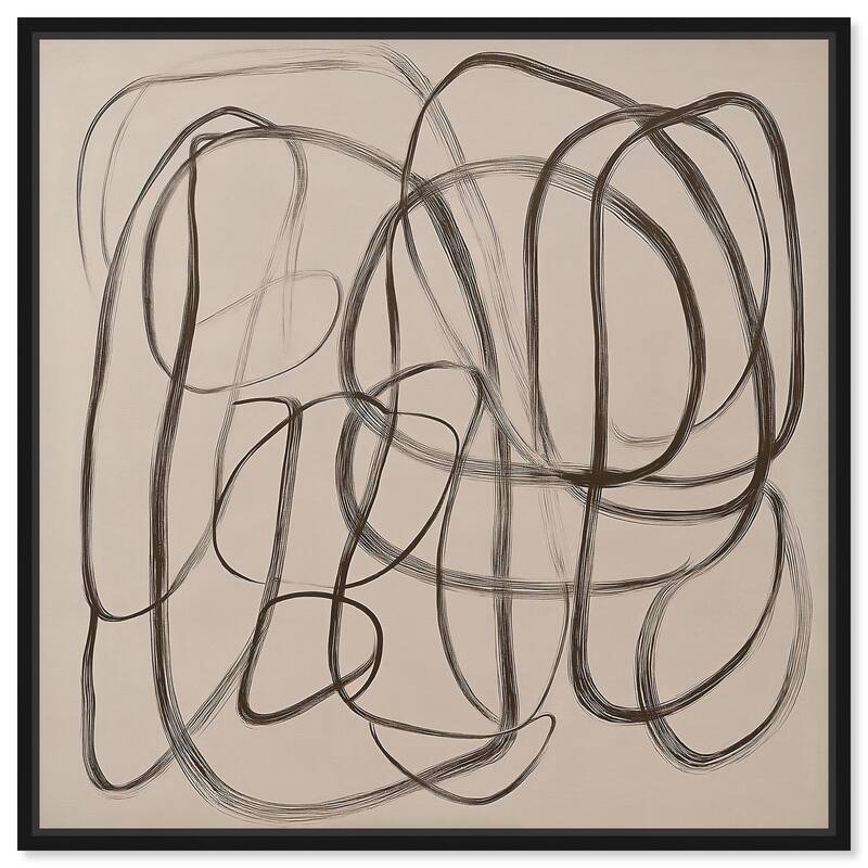 Unbroken Line II Canvas by Art Remedy - 30" x 30" - Black