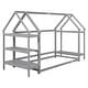 preview thumbnail 21 of 39, Kids bedroom set Twin size wood house bed with storage shelf and hanger