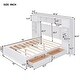 preview thumbnail 12 of 25, Wood Full Size Platform Bed With All-in-One Cabinet, Storage Shelf and Drawers