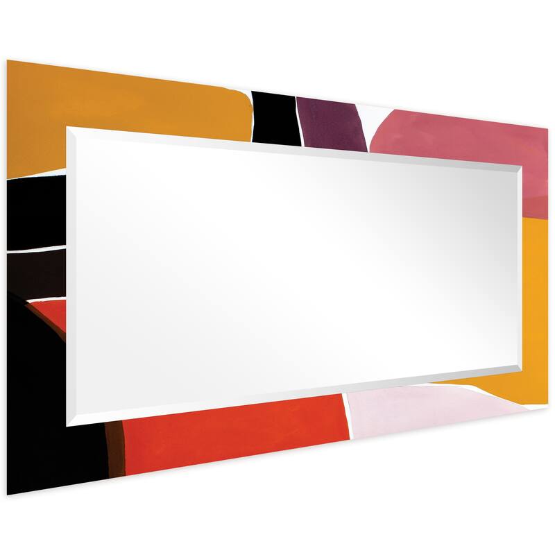 Abstract Rectangular Beveled Wall Mirror, Leaner,Large Mirror, Bathroom Mirror,Cheval Mirror,Ready to Hang