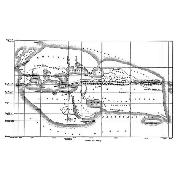 World Map Eratosthenes /Nworld Map Based On The Conceptions Of The