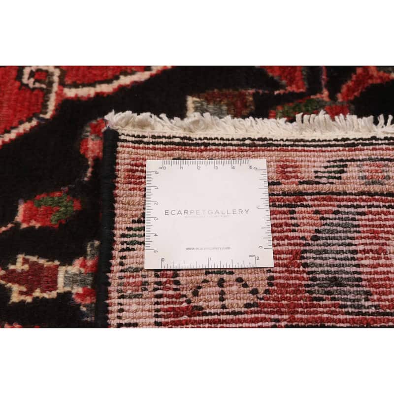 ECARPETGALLERY Hand-knotted Andelz Black, Red Wool Rug - 2'10 x 9'10