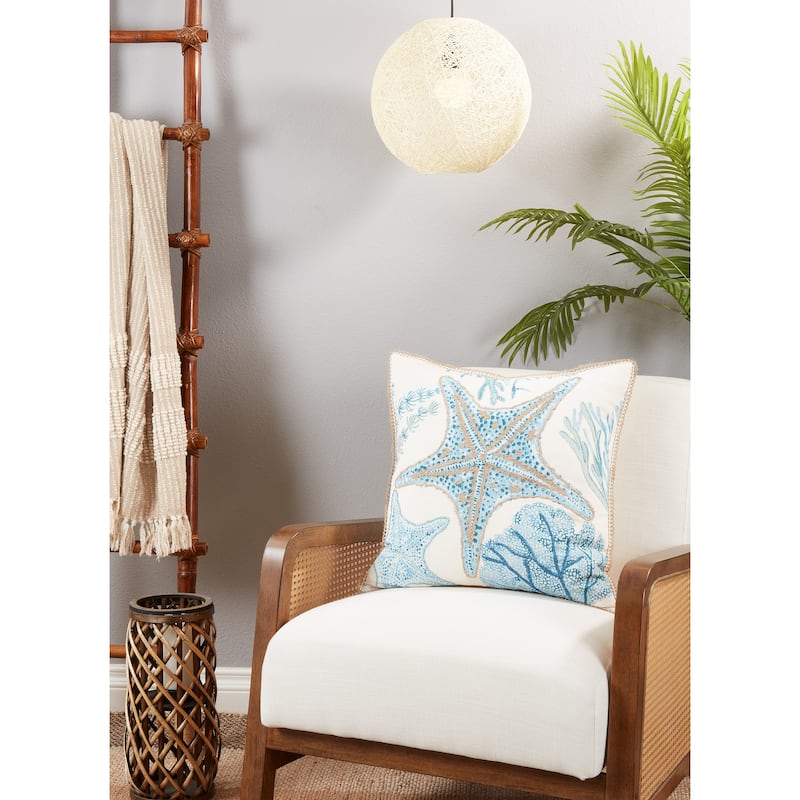 Starfish Design Throw Pillow