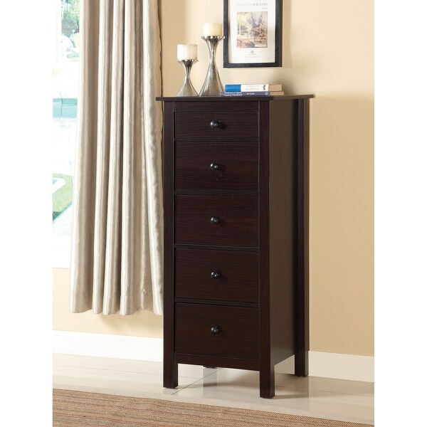 Furniture of America Wal Solid Wood 5-drawer Storage Chest. Opens flyout.