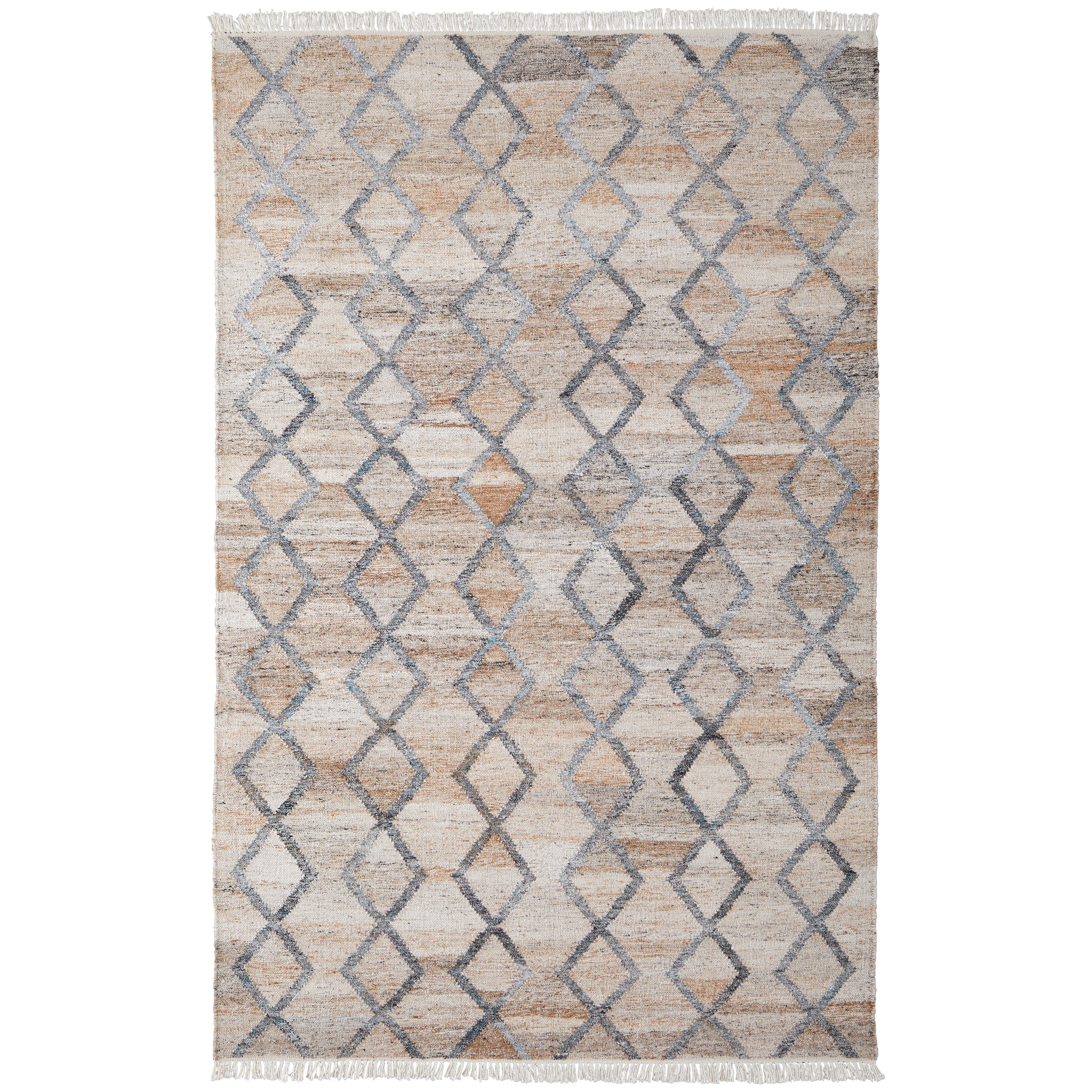 Elstow Transitional PET Yarn Charcoal Gray/Beige Area Rug