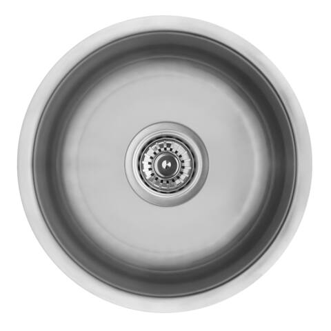 Karran 15" Round Undermount Stainless Steel Bar/Prep Sink
