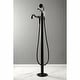 preview thumbnail 28 of 36, English Country Freestanding Tub Faucet with Hand Shower Matte Black