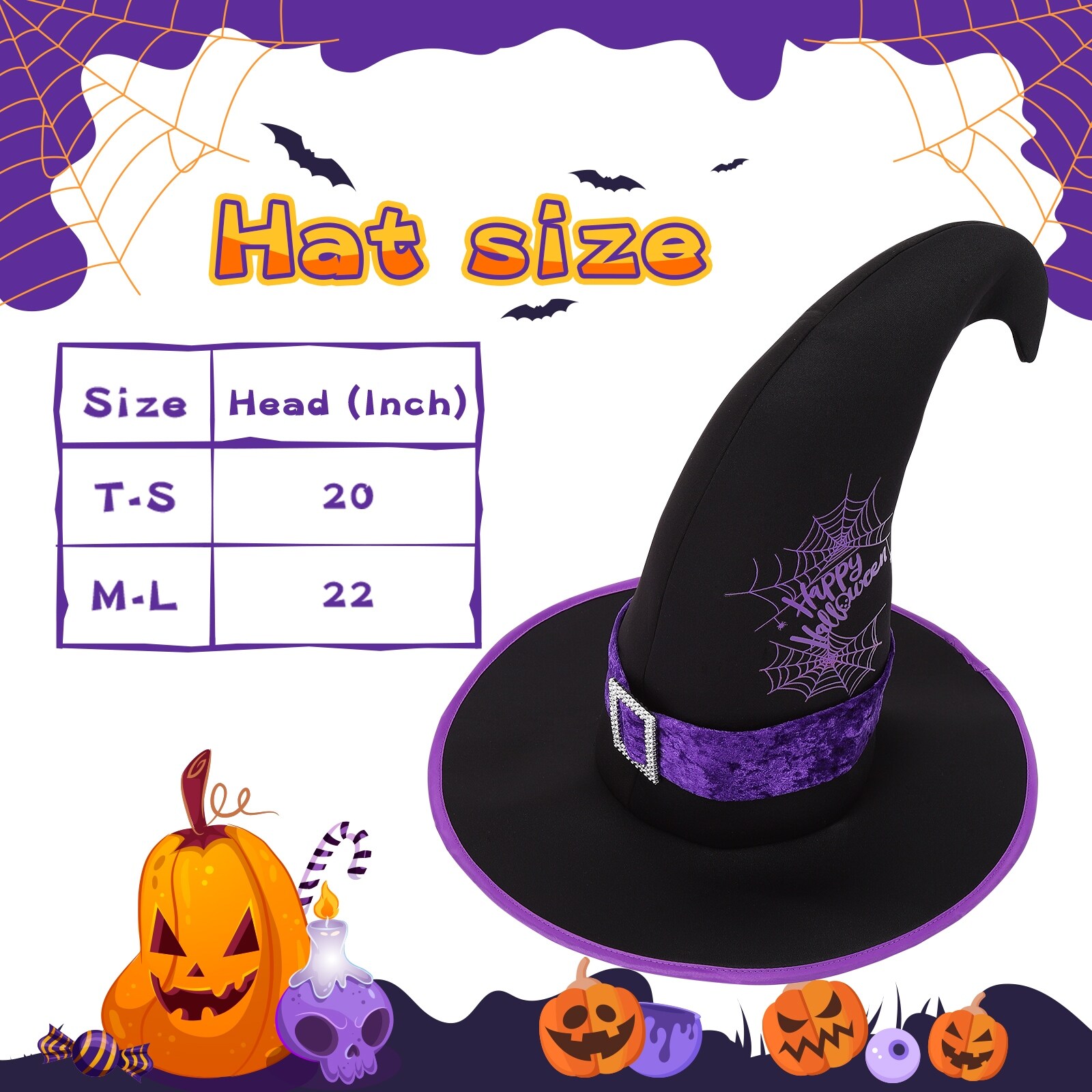 Witch Costume for Kids，Halloween Party Fancy Dress Up Deluxe Set