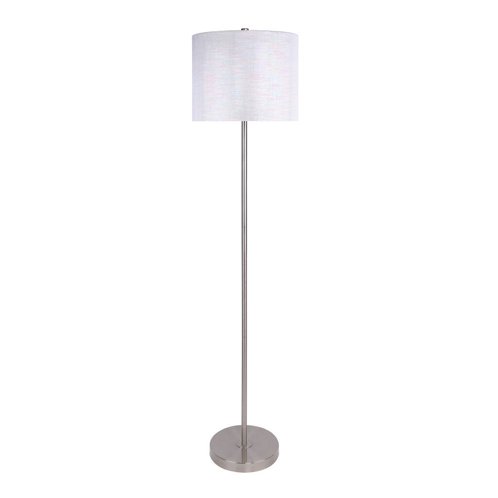 60-inch Slim-bodied Contemporary Metal Floor Lamp with Fancy Shade