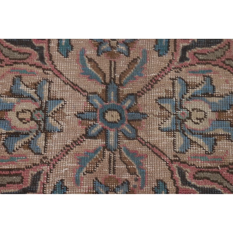 Distressed Tabriz Persian Vintage Rug Handmade Wool Carpet - 8'2" x 11'3"