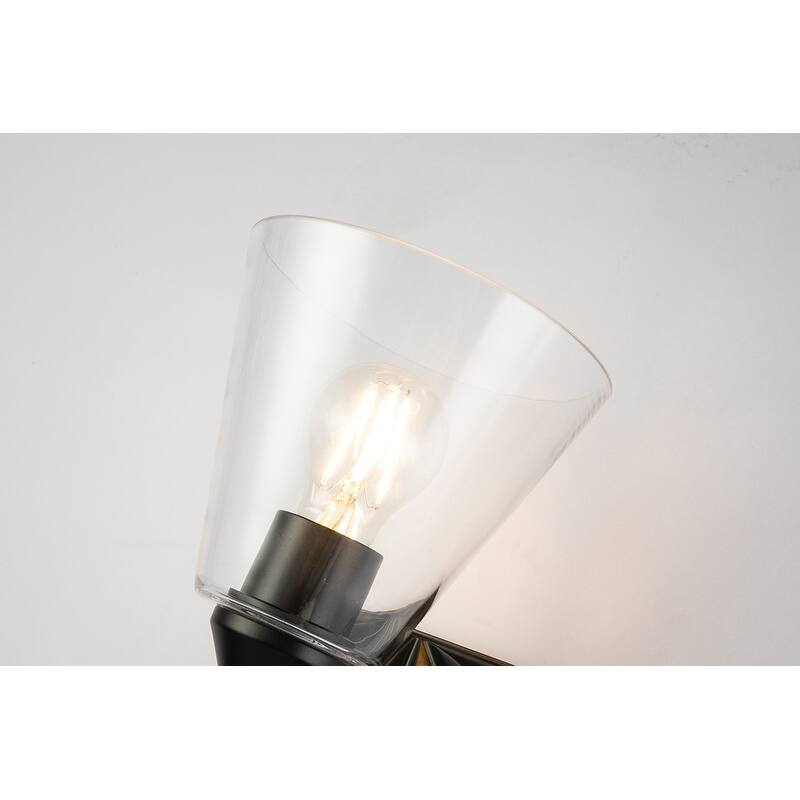 Chrome 2 Light Vanity Light with Glass