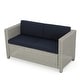 preview thumbnail 67 of 80, Puerta Outdoor 4-piece Patio Chat Set by Christopher Knight Home