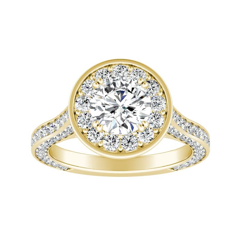 Auriya 14k Gold Fancy 1 3/4ctw Round Halo Diamond Engagement Ring (G-H, VS1-VS2)