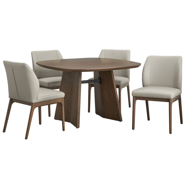 Lifestorey Lisbon Leather Dining Set