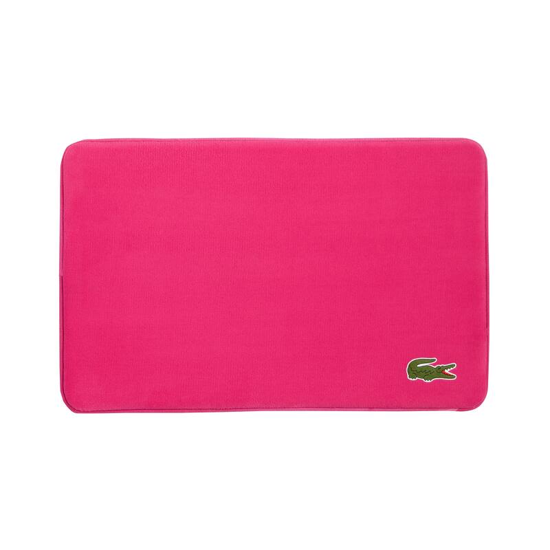 Lacoste Croc Memory Foam Non-Slip Bath Rug - Magenta