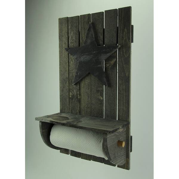 Shop Country Farmhouse Wall Mounted Star Paper Towel Holder Shelf
