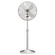 preview thumbnail 1 of 20, Hunter Classic 16" Oscillating 3-Speed Standing Fan - Adjustable Height, Tilt Head - Office, Fitness Room, Bedroom Silver/Grey