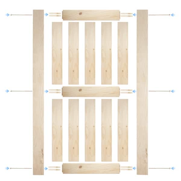 Shop Belleze 36 X 84 Inches Sliding Barn Door Natural Wood Pine