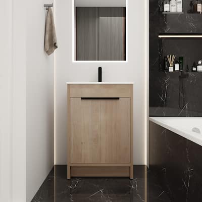 24" Bathroom Vanity with Ceramic Sink