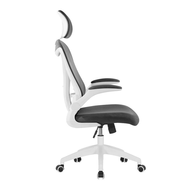 Porthos Home Raif Office Chair, Mesh Back, Central Tilt, Flip-up Armrests