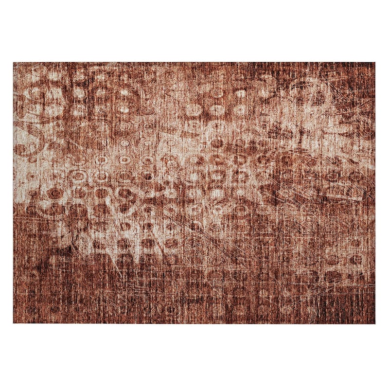 Machine Washable Indoor/ Outdoor Chantille Abstract Modern Rug