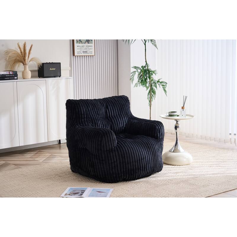 Corduroy Fabric Bean Bag Chair Filled With Memory Sponge