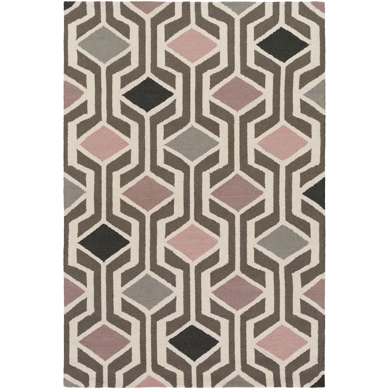 Pass Hand-Tufted Retro Geometric Wool Rug (7'6 x 9'6)