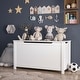 preview thumbnail 13 of 26, Wooden Toy Box with Safety Hinged Lid for Kids Aged 2+