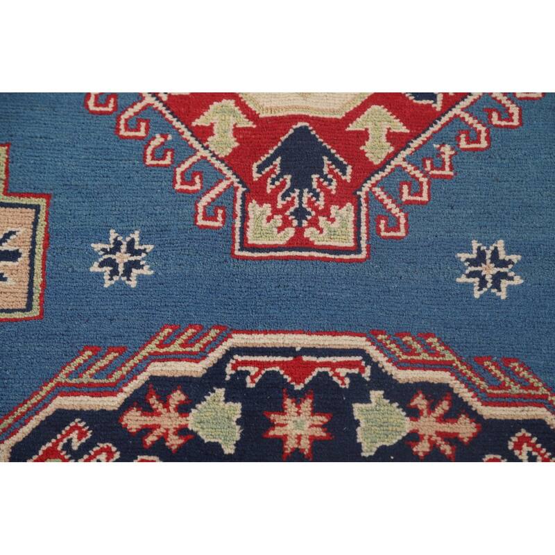 Blue Kazak Rug Hand-Knotted Oriental Wool Carpet - 8'3"x 11'6"