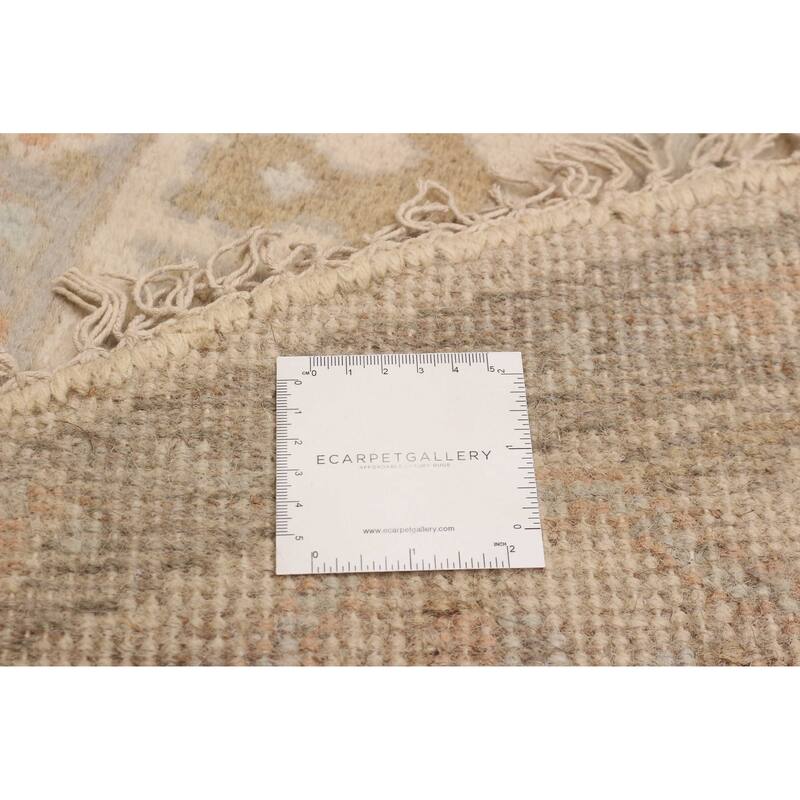 ECARPETGALLERY Hand-knotted Royal Oushak Ivory Wool Rug - 5'9 x 5'9