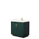 Option Green, Gold Trim, Giotto Quartz Top