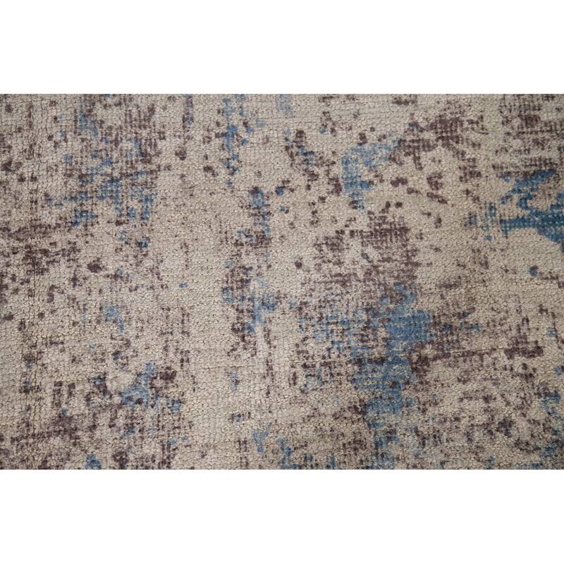 Modern Oriental Area Rug Handmade Wool Carpet - 7'9"x 9'8"