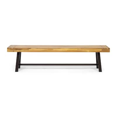 Carlisle Acacia Wood Outdoor Bench by Christopher Knight Home