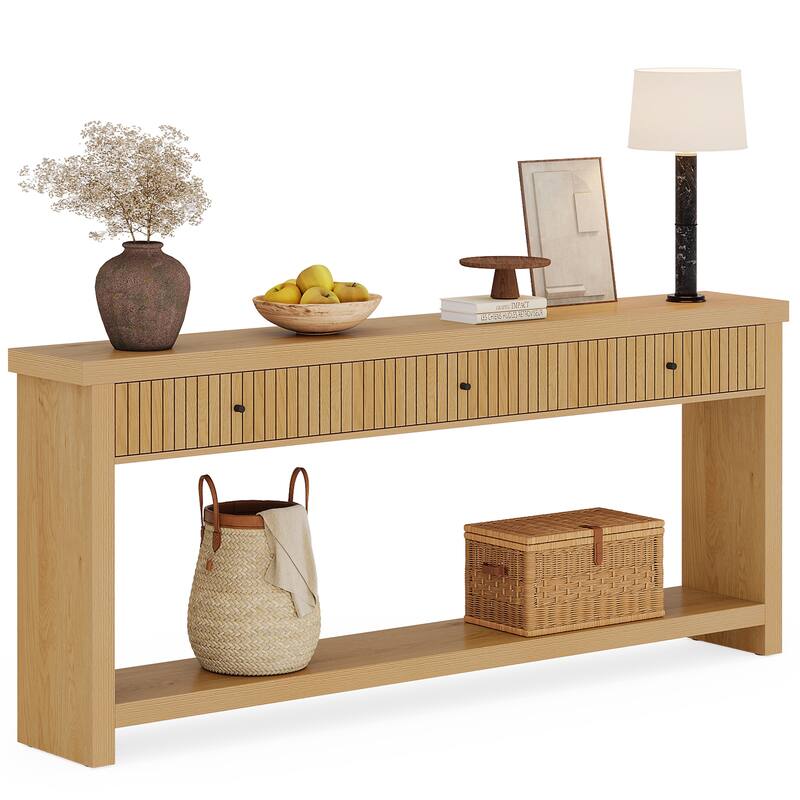 70.9" Extra Long Console Table with Drawers & Storage, Entryway Sofa Couch Foyer Accent Table for Living Room Hallway Entrance