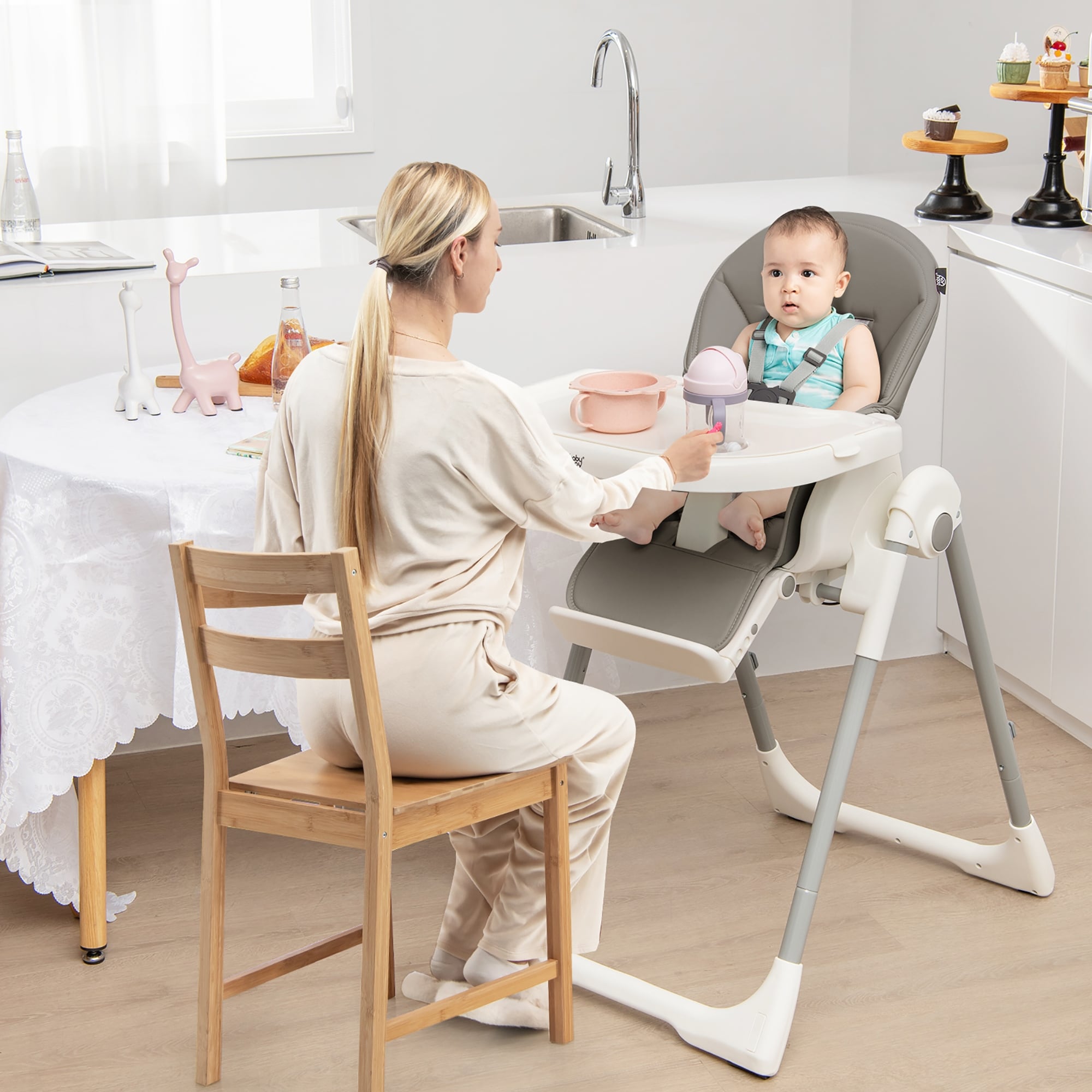Fold up baby high hot sale chair